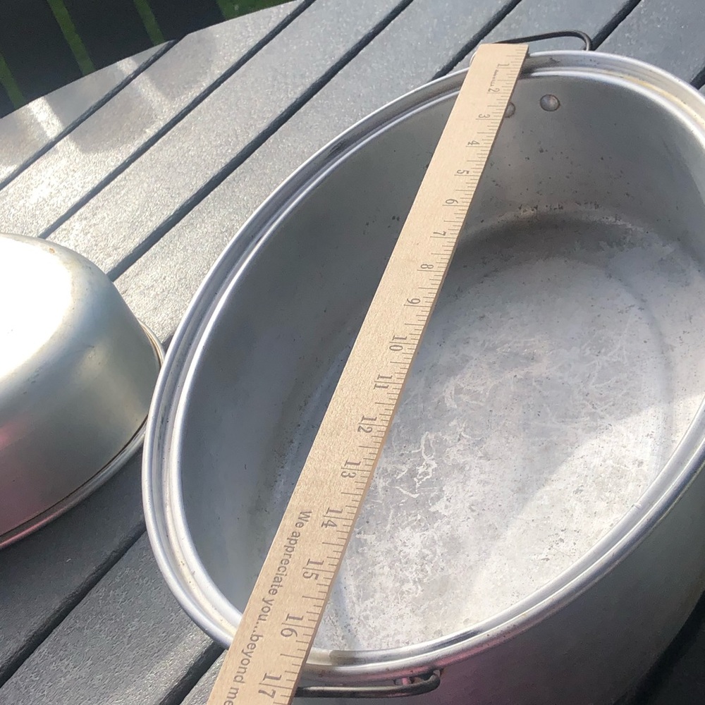 1960’s vintage Wearever aluminum Roaster with Lid - Silver - Picture 10 of 12